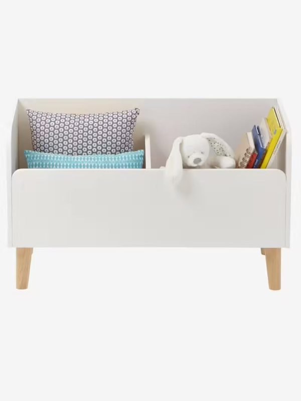 Coffre à Livres Blanc/Bois